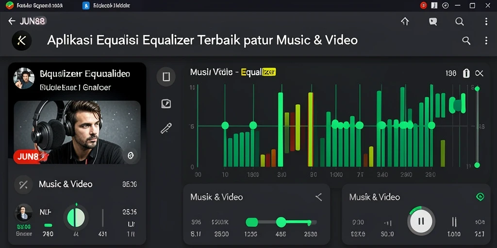 Antarmuka <strong>JUN88</strong> dengan fitur Equalizer yang mudah digunakan.