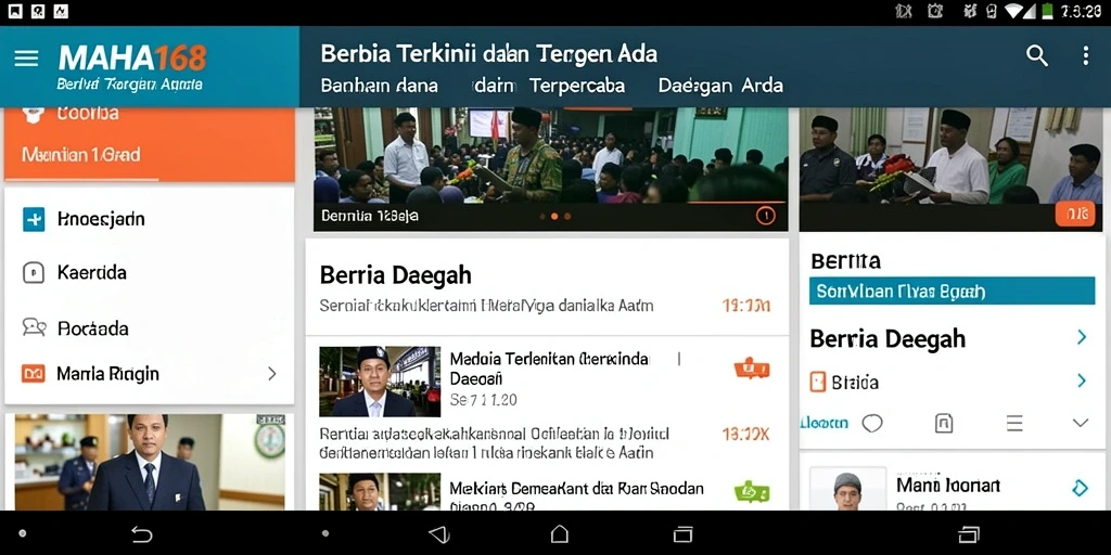 Antarmuka MAHA168 yang informatif dan mudah digunakan.