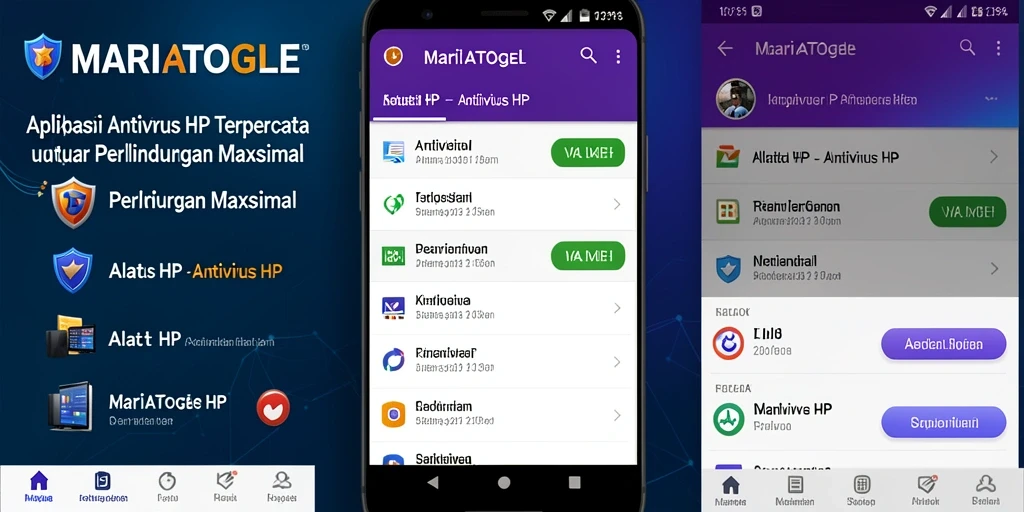 Tampilan antarmuka MARIATOGEL yang ramah pengguna dengan fitur pemindaian.