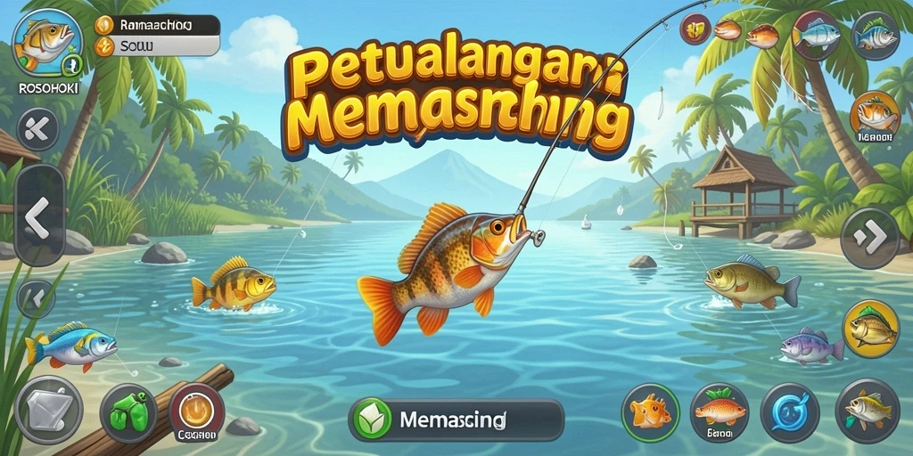 Tampilan antarmuka memancing yang menawan di ROSOHOKI.