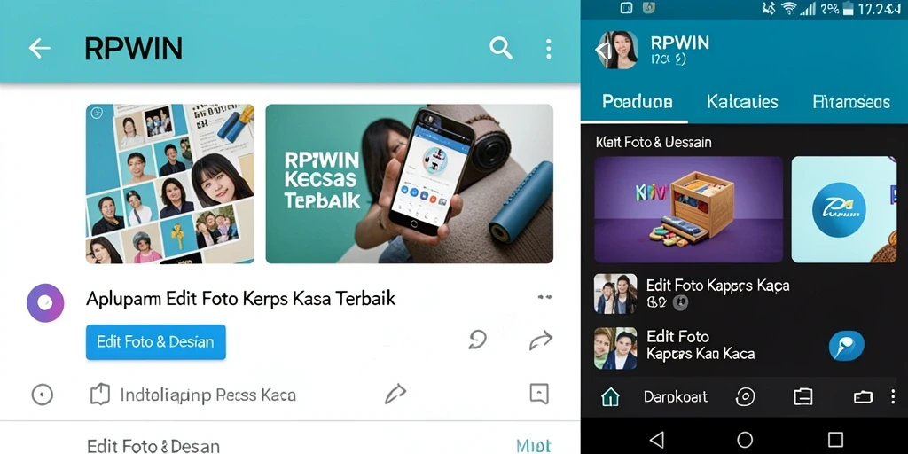 Antarmuka intuitif dan fungsi edit foto kertas kaca yang menarik.