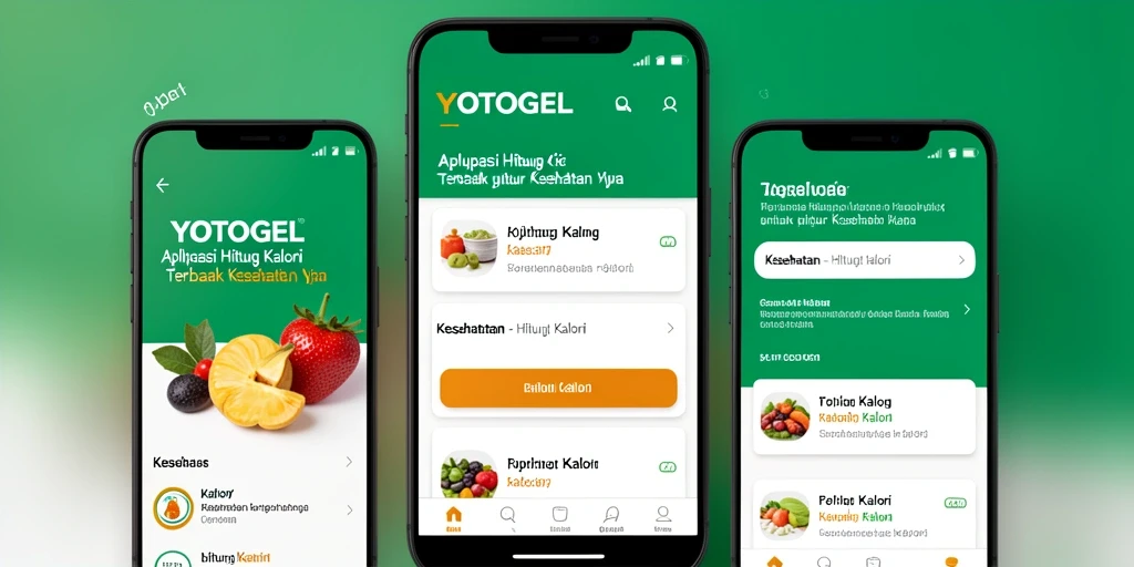 Tampilan antarmuka YOTOGEL yang intuitif untuk menghitung kalori.
